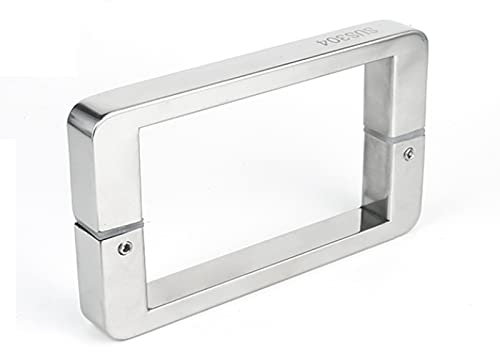 Maniglia tubolare in acciaio inox per porta in vetro, distanza tra i fori di 145 mm, moderna maniglia per box doccia (finitura bianca)