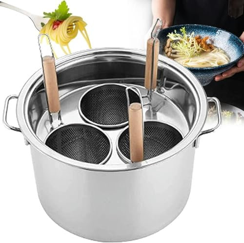 Pasta Pots with Strainer Insert Basket,Stainless Steel Pot,Noodle Vegetable Dumpling Cooker Set,for Home Kitchen