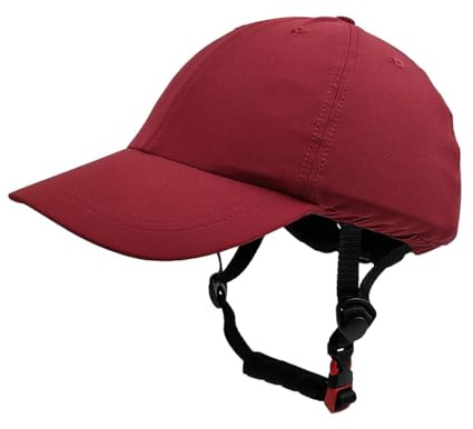 QSTDGVPW Casque de Vélo Chapeau avec Sangle Réglable Casquette de Baseball Respirante Amortissant Chapeau D'Été Fonctionnel pour Femmes Adapté Au Cyclisme, Rouge, M