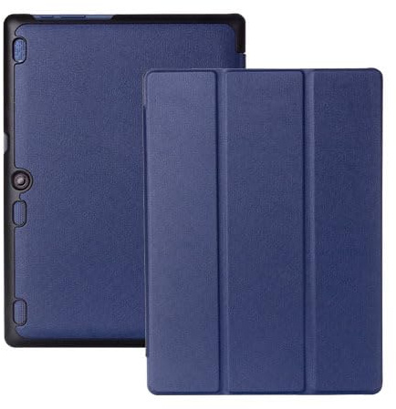 Case for Lenovo Tab 2 A10-70/A10-70F/A10-70L 10.1 Folio Stand Leather Case, Ultra Slim Lightweight Cover for TAB3 10 Plus/Tab 3 10 Business 10.1 (Black) (blue)