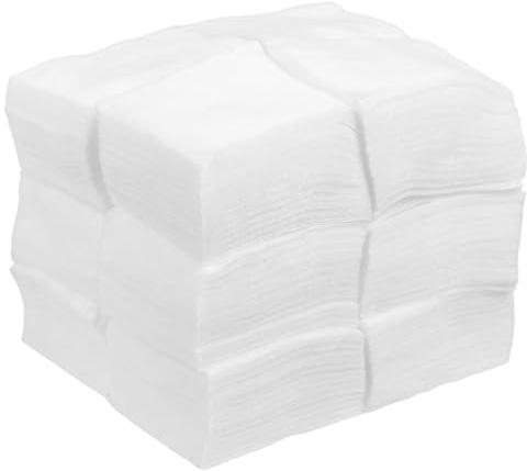 AUTSUPPL 1200pcs Lingettes Démaquillantes Jetables en Tissu Non Tissé Blanc, Douces et Absorbantes, pour Enlever Vernis à Ongles et Extensions de Cils en Salon Professionnel