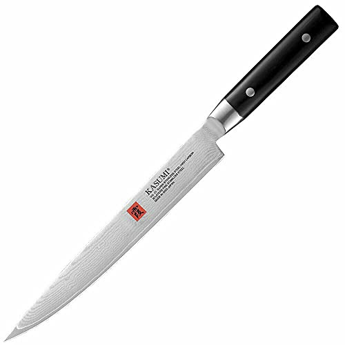 Due Cigni Kasumi Damasco giapponese professionale Sashimi coltello da intaglio 24 cm, acciaio inossidabile, nero, 30 x 30 x 30 cm