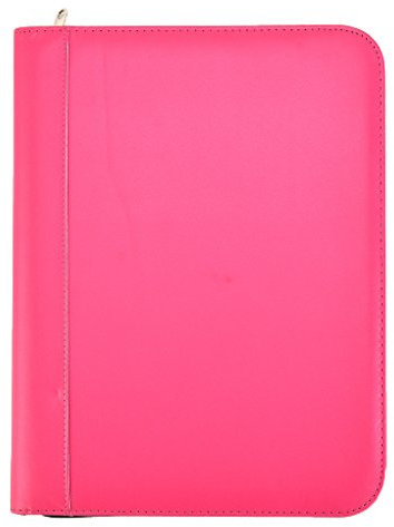 Arpan Pink Deluxe A4 Zipped Conference Folder With Calculator & Pad/Executive Portfolio