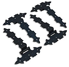 20 x Scharniere Schwarz antike Beschläge im restaurierungsshop Möbelbänder