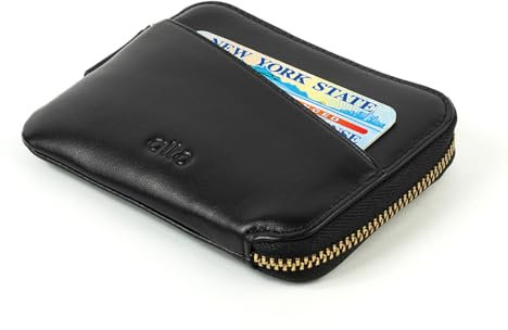 alto Handgefertigte Geldbörse aus hochwertigem italienischem Leder, Rabe, 120mm x 95mm x 20mm / 68g, Alto Handgefertigte Premium-Geldbörse aus italienischem Leder (Marineblau)