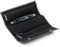 DELMON VARONE - Personalisierbare Schmuckrolle Cambridge Top Grain Leder schwarz, Schmucketui mit Druckknopfverschluss & Velourfutter, Reise Schmucktasche mit 3 Reißverschlussfächer & Ringhalter