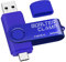 Type C USB Stick 32GB, BorlterClamp 2 in 1 OTG Speicherstick USB 3.0 Doppelanschluss USB C Flash-Laufwerk für Android Smartphone Samsung S10/S9/S8, Huawei, Tablets und Computer (Blau)