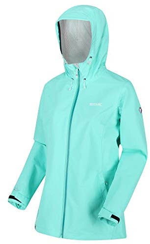 Regatta HAMARA III Technical Protective Jacket Waterproof and Breathable with Adjustable Hood Jackets Waterproof Shell Women, Tea Tree, FR: XXS (Manufacturer's Size: 8)