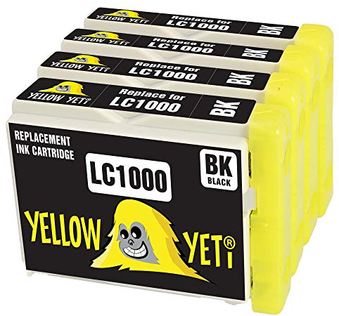 YELLOW YETI Ersatz für Brother LC1000 LC1000BK Druckerpatronen Schwarz kompatibel für Brother DCP-130C DCP-135C DCP-150C DCP-330C DCP-350C DCP-357C DCP-540CN DCP-560CN DCP-770CW MFC-235C MFC-465CN