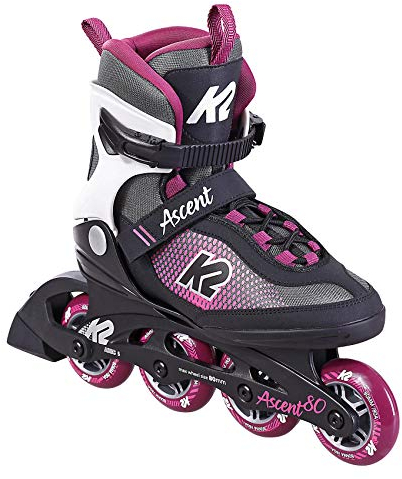 K2 Skates Damen Inline Skates Ascent 80 W, Black - Grey - Purple, 30F0761