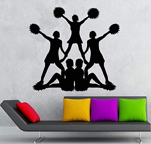Wandtattoo Vinyl Abnehmbarer Wandaufkleber Sportart Cheerleading Wandaufkleber High School 42 * 48cm