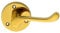 PAIR Victorian Scroll Lever on 58mm Round Rose - Polished Brass Door Handle | Traditional Door Handle Lever on Screwless Rose - Internal Door Hardware - Screws, Fixings and Spindle Included