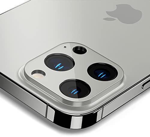 Spigen Optik Tempered Glass Camera Lens Protector for iPhone 13 Pro, iPhone 13 Pro Max (Silver) - 2 Pack