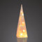 hellum LED-Holografie Pyramide mit Holografie Effekt innen warm-weiß 10 LED 12x45cm Deko zu Weihnachten, Advent, Fenster, 59 lm, Wintergarten Kabel transparent Transformator für Innen 568592