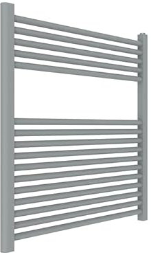 ERCOS Scaldasalviette Termoarredo Bagno Dimensioni 750x770 MM Radiatore Bagno Colore Grigio Titanio , Attacchi da 1/2 Fornito Con Kit Montaggio