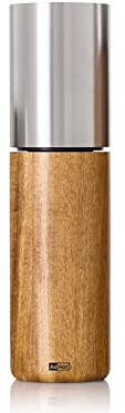 AdHoc MP822 Pfeffer- | Salzmühle Ikon, Keramik Mahlwerk CeraCut®, Akazienholz|Edelstahl