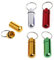 4 Mini Porta Pillole in Alluminio Rosso/Verde/Oro/Bianco - Portapillole Portachiavi - Capsula - 5,2x1,4cm - Scatolina Porta Medicinali da Viaggio in Salute e Cura Della Persona per All'aperto