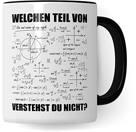 Mathe Tasse Geschenkidee Kaffeetasse Humor Witz Geschenk für Mathelehrer Mathelehrerin Kaffeebecher Mathematik Becher (Weiß & Schwarz)