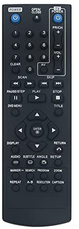 Nouveau COV33662806 Télécommande de remplacement - VINABTY COV33662806 DVD Players Télécommande pour LG DVD Player DP132 DP132H DZ9500 DVX9500 DGK777 DGK778 DP540H DP542H COV33662801 Remote Controller