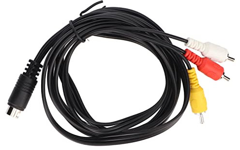 Cable Compuesto de Video de Sonido DIN de 9 Pines a RCA, Cable de Conexión AV Estéreo Macho de 9 Pines a 3 RCA Macho para Salida de Señal de Equipo de Audio y Video, 5.9 Pies