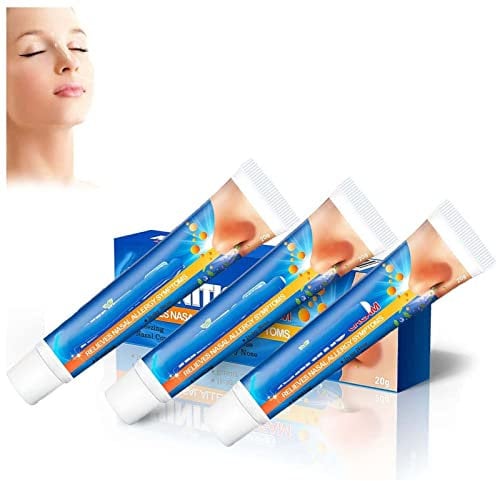 NoseSeasons Lot de 3 crèmes de nettoyage nasal pour nez sec, irritation nasale, nez craquelé, nez bouché, soulagement des allergies et bloqueur d'allergènes