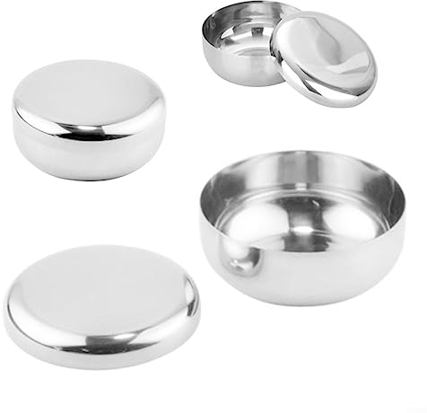 HpLive Bol à riz coréen en acier inoxydable avec couvercle, bol traditionnel coréen chaud avec couvercle pour garder le riz ou la soupe au chaud - 12 cm