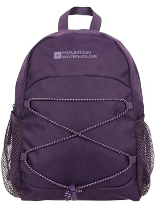 Mountain Warehouse Walklet 6-l-Rucksack - Freizeit-Tagesrucksäcke mit reflektierenden Details, Rucksack mit Flaschentaschen, Tasche mit Bungee-Schnüren, Schultergurte Dunkellila Einheitsgröße