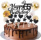 Cake Decoration Birthday Cake Happy Birthday Cake Decoration Black Gold 65th Birthday Women Men Cake Decoration Glitter Cake Topper