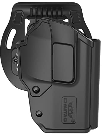 Sig P320 Holster - OWB Außenbund Verdecktes Paddelholster für Sig Sauer P320 M17 M18 - Anto Lock Retention Level 2 Tactical Gun Holster - Schwarz Polymer Verstellbar Cant