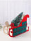 LSFYYDS Weihnachts-Countdown-Adventskalender, Weihnachtsbaum-Adventskalender, Baumhaus-Schlitten, Holz-Adventskalender-Countdown, Weihnachtsparty-Dekoration, 24 Schubladen mit LED-Lichtornament(Grün)