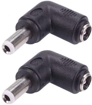 90 Grad Winkel DC 5,5 x 2,5 mm auf 5,5 x 2,1 mm Adapter Stecker auf Buchse, 2 Stück, Niedervolt-Adapter Niedervolt-buchse 2.1 2.5 für PoE-Adapter Fritz Radio Box ADSL WLAN und mehr
