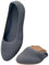 Puxowe Damen Ballerina Runde Zehe Stricken Flache Schuhe Komfort Weich Slip On Ballerina Walking Flats Schuhe für Frauen Niedriger Keil Lässig 43 EU Deep Gray