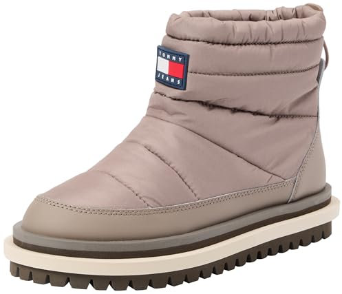 Tommy Jeans Tjw Padded Flat Boot Wl (Outdoor-Stiefel, Damen, Grau (Porcini Taupe), 40 Eu