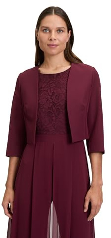 Vera Mont Damen Bolero-Jacke mit Kellerfalten Deep Wine,36
