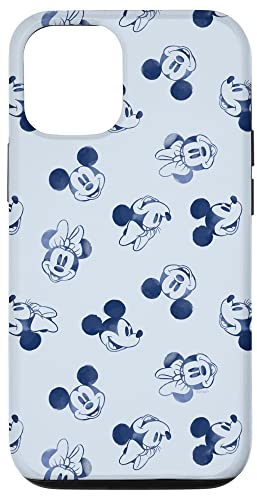 Hülle für iPhone 12/12 Pro Disney Minnie und Mickey Mouse Icon Gesichter Vintage Art Retro