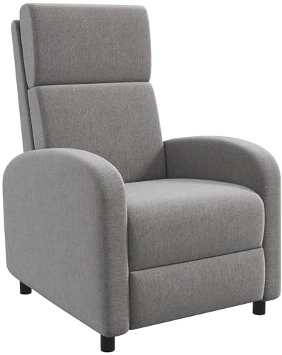 HOMCOM Fauteuil Relax Fauteuil de Relaxation inclinable Salon avec Dossier réglable jusqu'à 160° manuellement, Repose-Pieds intégré pour Salon Chambre Bureau Home cinéma, Charge 120 kg, Gris