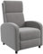 HOMCOM Fauteuil Relax Fauteuil de Relaxation inclinable Salon avec Dossier réglable jusqu'à 160° manuellement, Repose-Pieds intégré pour Salon Chambre Bureau Home cinéma, Charge 120 kg, Gris
