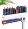 WAYASI HairDryer Holder Wall Mount, Hair Straightener Holder for Curling Iron Styler Accessories, Stainless Steel HairDryer And Straightener Holder, Hairdryer Holder Station, Hair Tools Organiser
