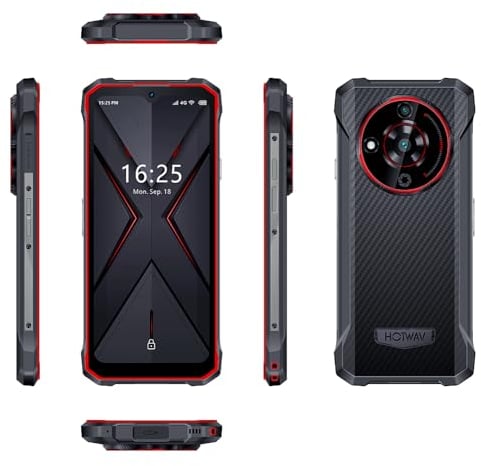 HOTWAV T7 PRO (2024)Móvil resistente 12GB+256GB/2TB Móvil Rugerizado, 6.6'' FHD+ 2K Android 13, Batería 6280mAh, Móvil Todoterreno 8MP+64MP, Movil Irrompible IP68IP69K, Dual 4G SIM/Face ID/NFC/OTG/GPS