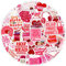 GEEHUA 60 Stück Rosa Bookish Sticker, Kindle Buchaufkleber, Leseaufkleber, Ästhetische Journaling Bookish Stuff für Laptops, Sammelalben, Wasserflaschen, Skateboards