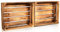 CHICCIE 4 Set Geflammte Obstkisten - 50x40x15cm Holzkisten Weinkisten Obstkiste