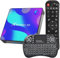 WEILY Android 11.0 TV Box, Smart Box 4GB RAM 32GB ROM RK3318 Quad-Core 64bit Cortex-A53, Box Android TV 4k Soporte 2.4GHz/ 5GHz WiFi UHD BT4.0, con Mini Teclado Inalámbrico