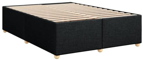 vidaXL Cadre de lit sans Matelas Noir 160x200 cm Tissu