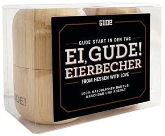 GUDE Ei Eierbecher aus Bambus, 4er-Set, robust und natürlich