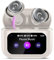 VEKJ Wireless Earbuds with Smart Touch Screen, Mini Sleep Earbuds Bluetooth 5.4 Headphones In Ear with Noise Cancelling Mic, 48H Bass Stereo Ear Buds, 5 EQ Modes/IP7 Waterproof Earphones Beige