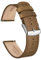 Ayadoo Uhrenarmband aus genarbtem Leder, 20 mm, Camel Crazy Horse, Ersatz-Uhrenarmband mit silberfarbener Schnalle, Schnellverschluss