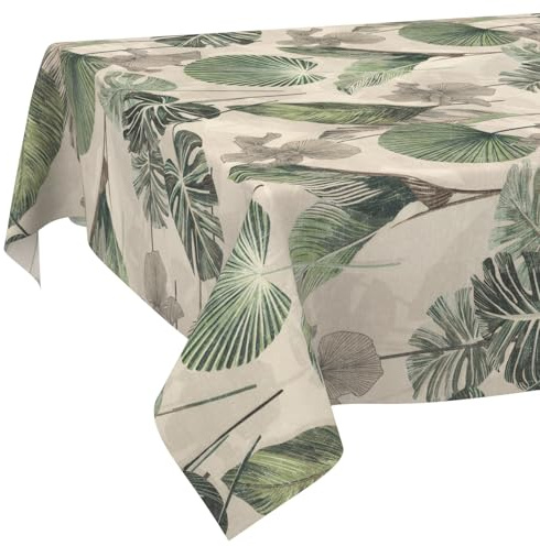 ANRO Tischdecke abwaschbar Lucia 140x140 cm In-/Outdoor | ideal für Garten, Terrasse & Esszimmer – Gartentischdecke wetterfest – Tischwäsche aus beschichtetem Stoff