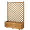 SUNWOOD Fioriera con Grigliato in Legno Massello 119x39xh168 cm, Impregnata, Inclusa di TNT protettivo, Miele