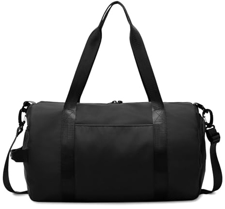 X SIM FITNESSX Sporttasche mit Schuhfach Damen/Herren Trainingstasche Sportbeutel Schwimmtasche Reisetasche für Sport Gym & Fitness Weekender Reisen (Schwarz)