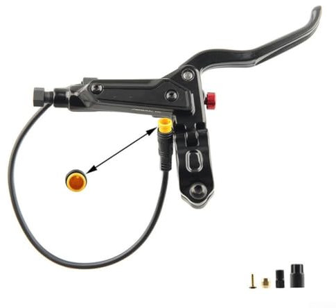 ChicBosom Hydraulische Scheibenbremsen, Aluminiumlegierung, hydraulischer Bremshebel GT267, Power-Off-Bremsgriff, 3-polig, hydraulische Bremsen für E-Bike, Faltrad, Roller, Fatbike (rechts)